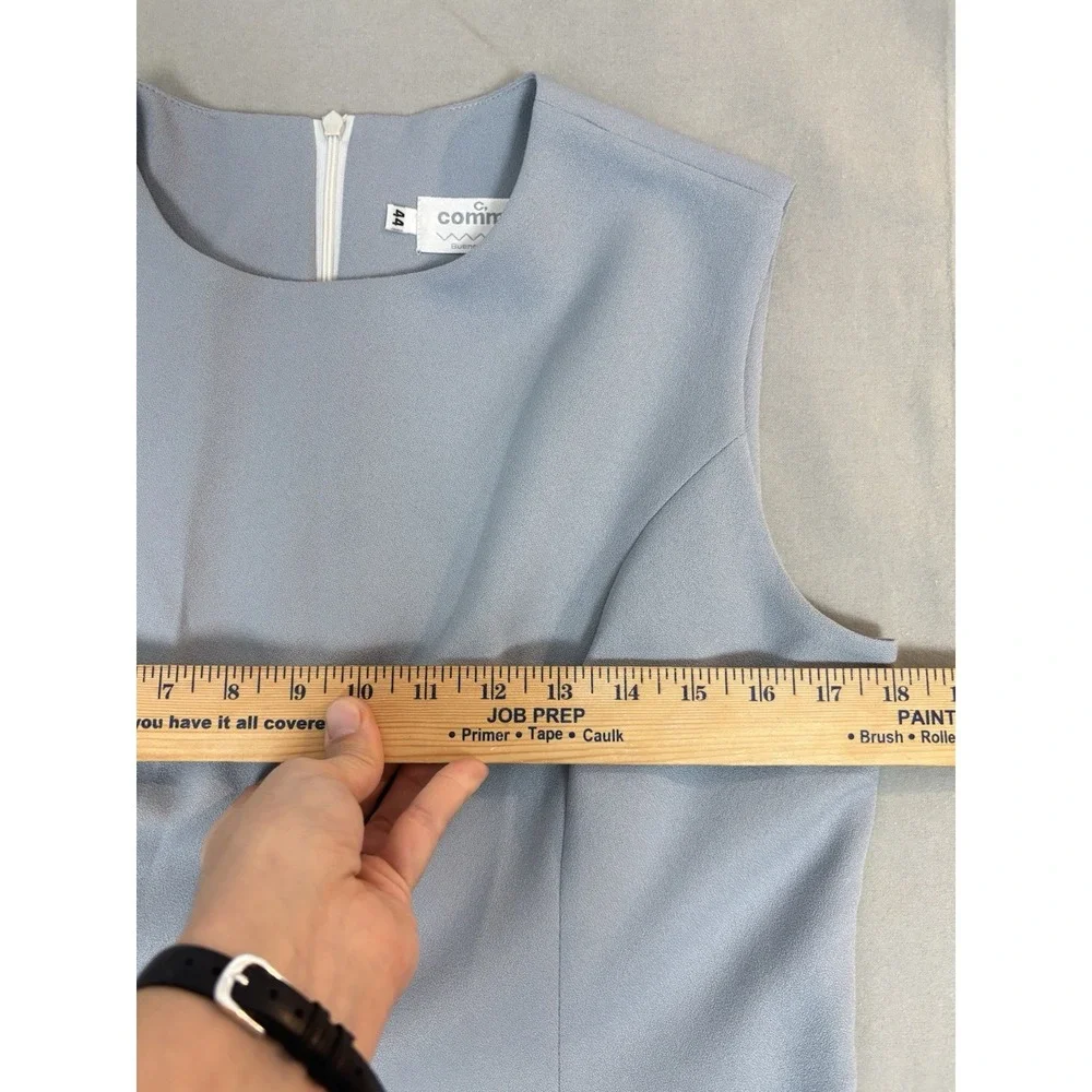C Comma Vintage Gray Blue Dress Suit 42/44‎ Made Buenos Aires Classy Rare